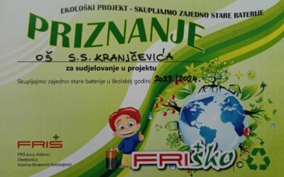 EKOLOŠKI PROJEKT – SKUPLJAMO ZAJEDNO STARE BATERIJE 2024.