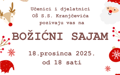 POZIVAMO VAS NA BOŽIĆNI SAJAM 18. 12. 2025.